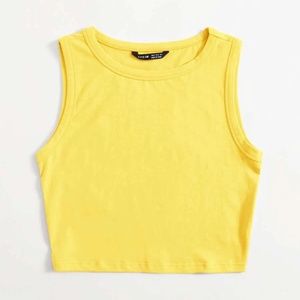 Solid Crop Tank Top